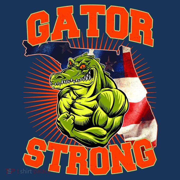 Florida State Gator Strong USA Flag T-Shirt