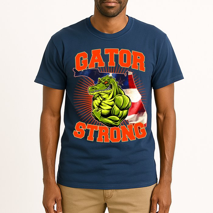 Florida State Gator Strong USA Flag Tall T-Shirt