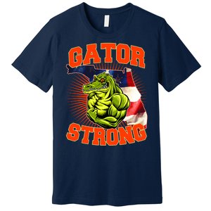 Florida State Gator Strong USA Flag Premium T-Shirt