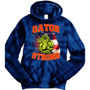 Florida State Gator Strong USA Flag Tie Dye Hoodie