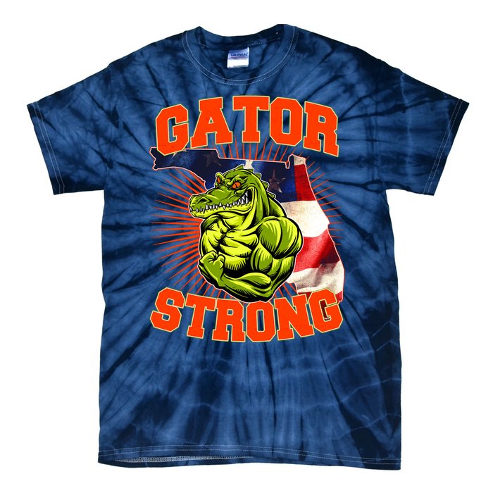 Florida State Gator Strong USA Flag Tie-Dye T-Shirt