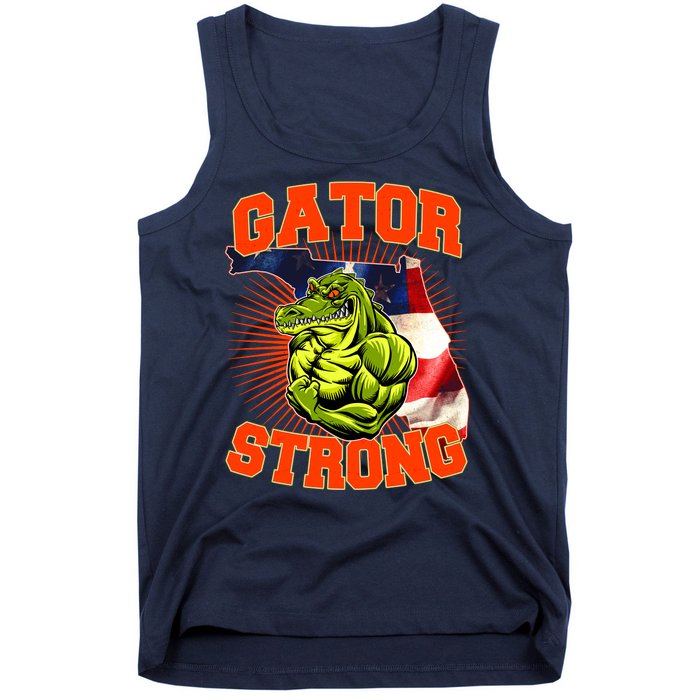 Florida State Gator Strong USA Flag Tank Top