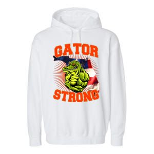 Florida State Gator Strong USA Flag Garment-Dyed Fleece Hoodie