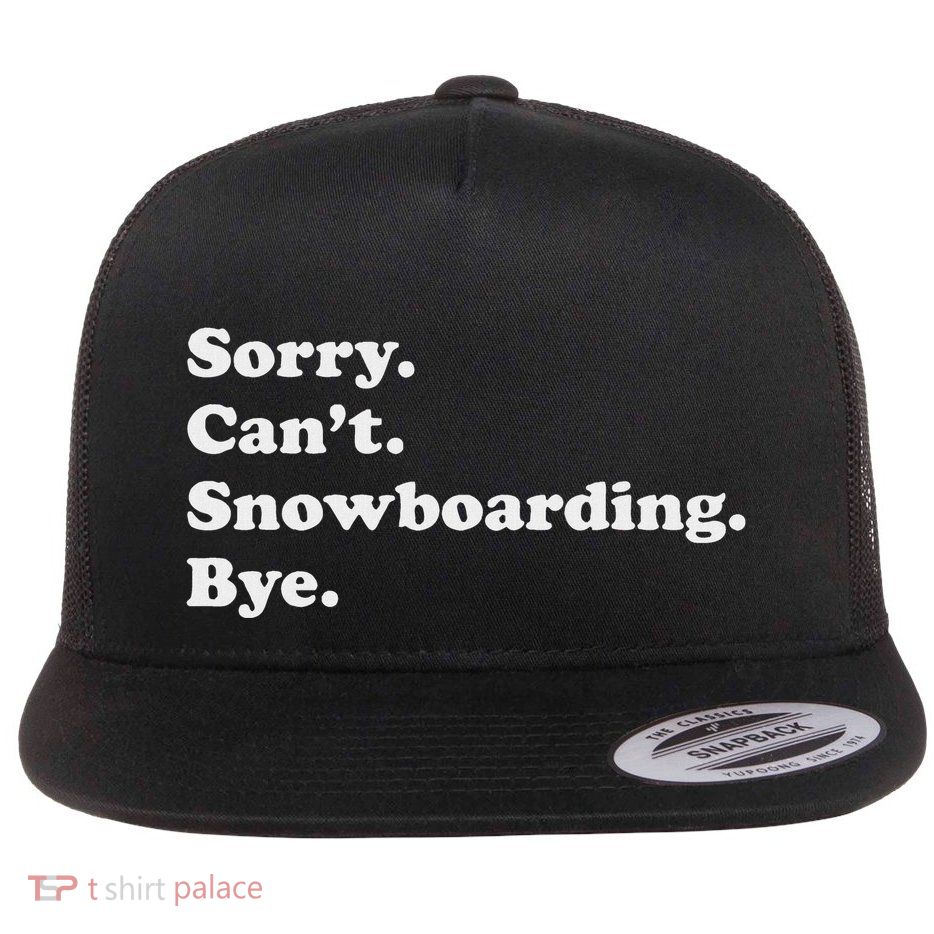 Funny Snowboarding Gift For Women Or Flat Bill Trucker Hat