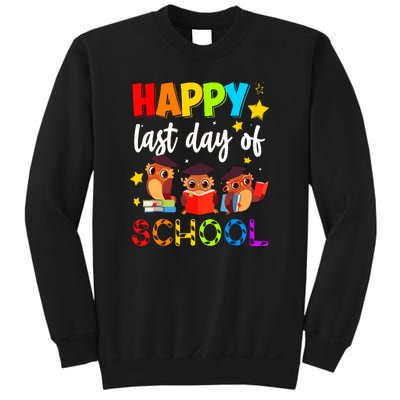 Funny School Gift Cute Owl Last Day Of School Teacher Sweatshirt