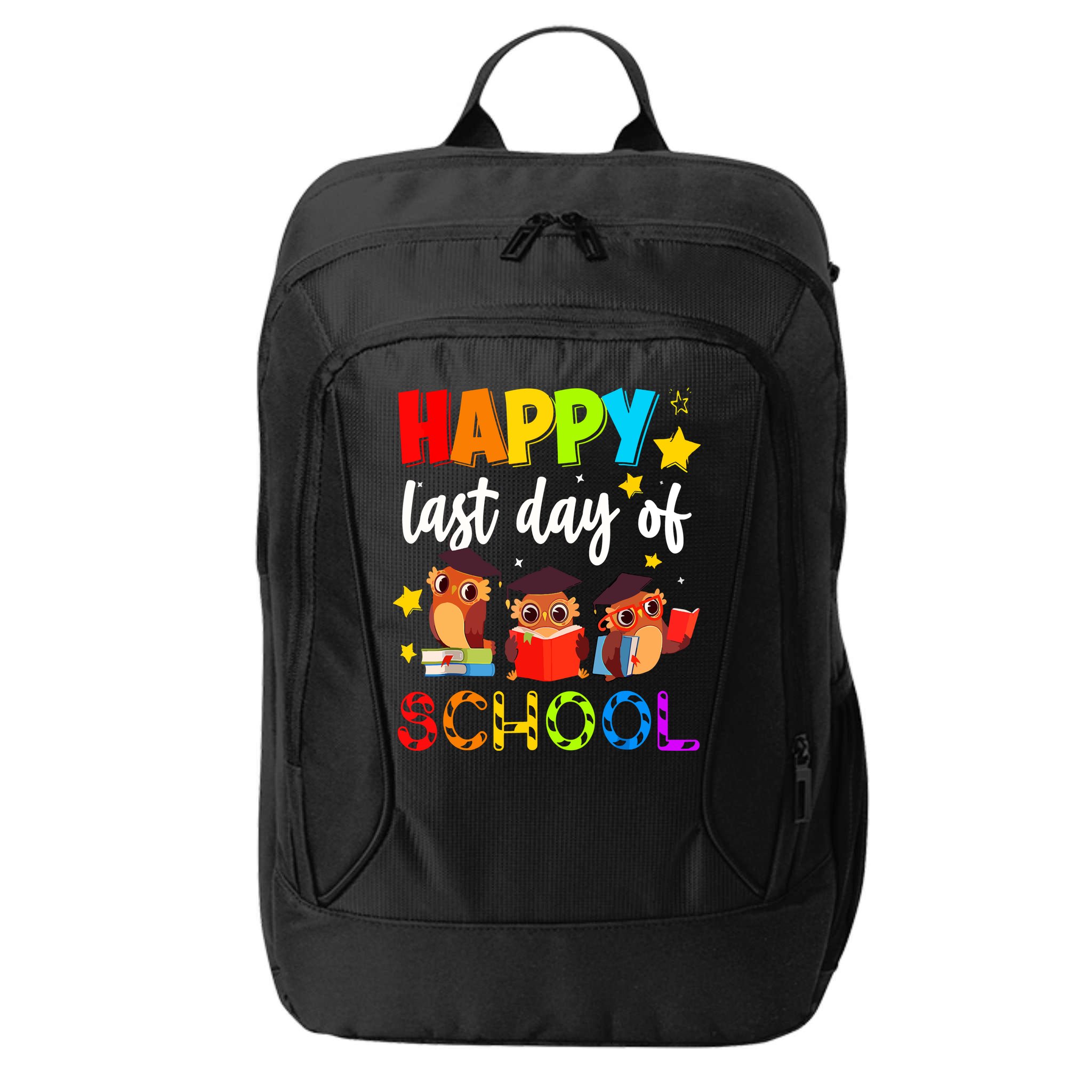 Funny School Gift Cute Owl Last Day Of School Teacher City Backpack
