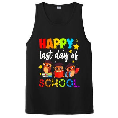 Funny School Gift Cute Owl Last Day Of School Teacher PosiCharge Competitor Tank