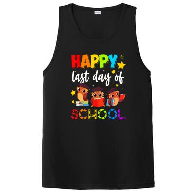 Funny School Gift Cute Owl Last Day Of School Teacher PosiCharge Competitor Tank