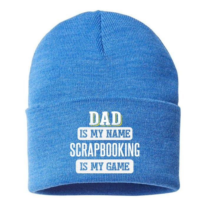 Funny Scrapbooking Gift For Dad Fathers Day Design Gift Sustainable Knit Beanie