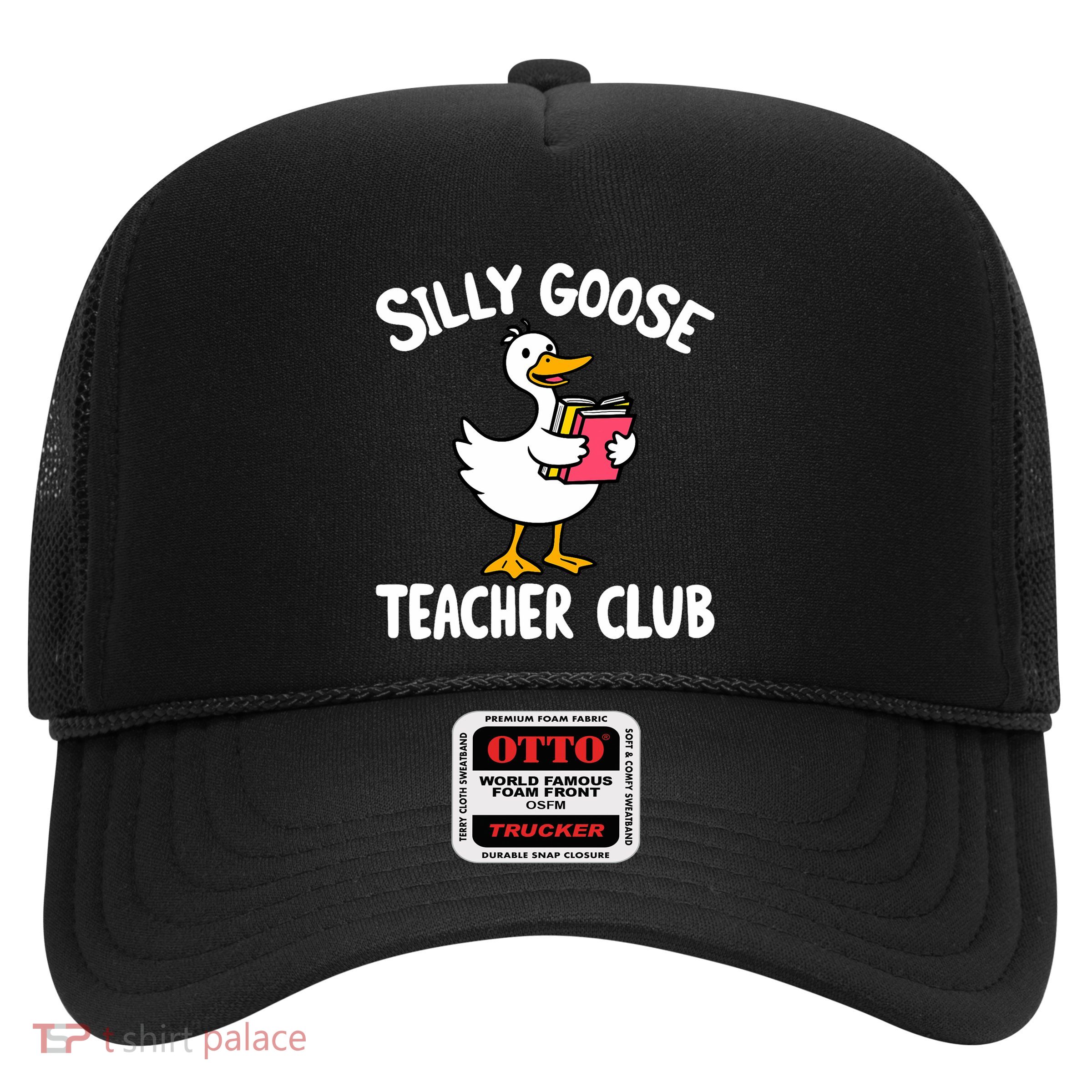 Funny Silly Goose Teacher Club Animal Lover Groovy Teacher Trucker Hat