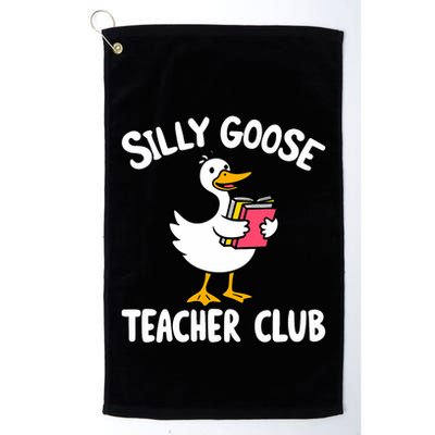 Funny Silly Goose Teacher Club Animal Lover Groovy Teacher Golf Towel