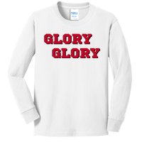 Fight Song Glory Glory Georgia Kids Long Sleeve Shirt