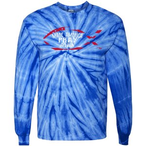 Fish Symbol Gift Christian Gift Make America Pray Again Gift Tie-Dye Long Sleeve Shirt