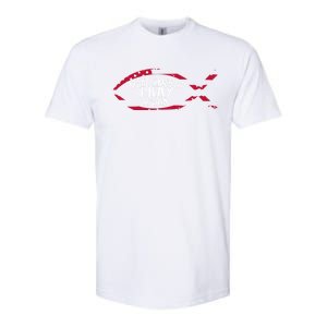 Fish Symbol Gift Christian Gift Make America Pray Again Gift Softstyle CVC T-Shirt