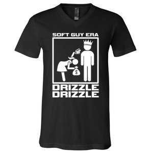 Funny Soft Guy Era Drizzle Drizzle Soft Girl Era Parody V-Neck T-Shirt