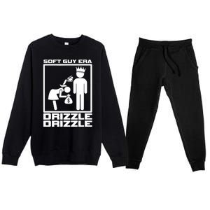 Funny Soft Guy Era Drizzle Drizzle Soft Girl Era Parody Premium Crewneck Sweatsuit Set