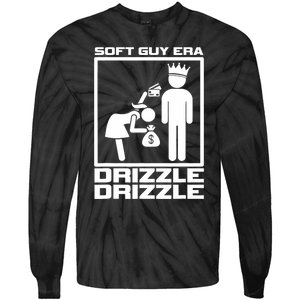 Funny Soft Guy Era Drizzle Drizzle Soft Girl Era Parody Tie-Dye Long Sleeve Shirt