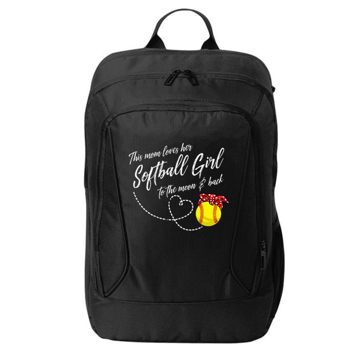 Funny Softball Gift Mom  Pitcher Catcher City Backpack