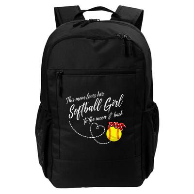 Funny Softball Gift Mom  Pitcher Catcher Daily Commute Backpack