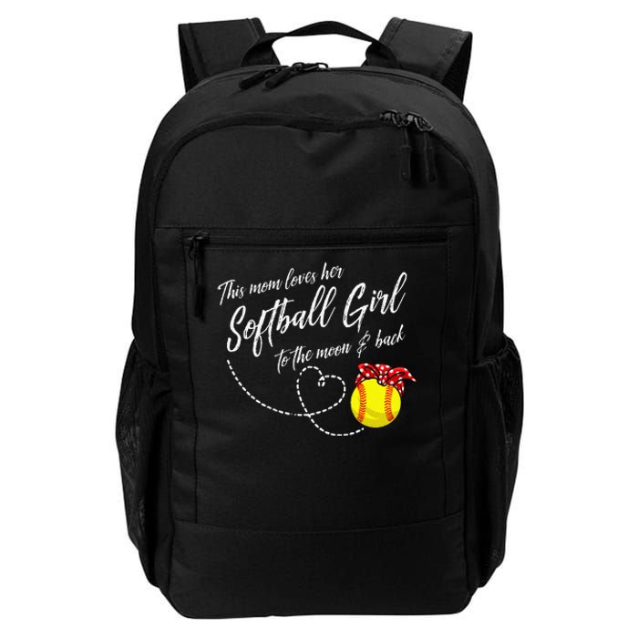 Funny Softball Gift Mom  Pitcher Catcher Daily Commute Backpack