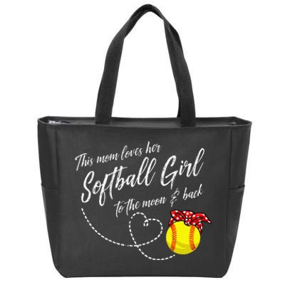 Funny Softball Gift Mom  Pitcher Catcher Zip Tote Bag