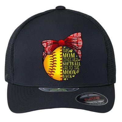 Funny Softball Gift Mom Women Pitcher Catcher Lovers Flexfit Unipanel Trucker Cap