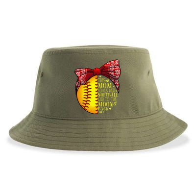 Funny Softball Gift Mom Women Pitcher Catcher Lovers Sustainable Bucket Hat