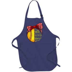 Funny Softball Gift Mom Women Pitcher Catcher Lovers Full-Length Apron With Pockets