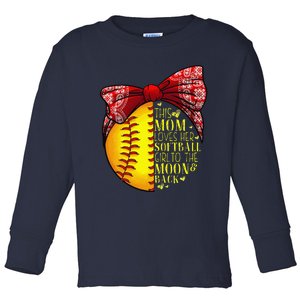 Funny Softball Gift Mom Women Pitcher Catcher Lovers Toddler Long Sleeve Shirt