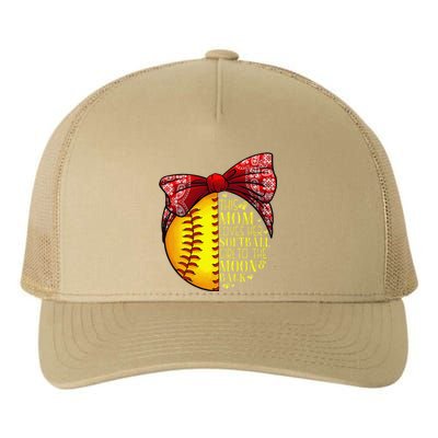 Funny Softball Gift Mom Women Pitcher Catcher Lovers Yupoong Adult 5-Panel Trucker Hat