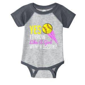 Funny Softball Game Player Sports Lover Infant Baby Jersey Bodysuit