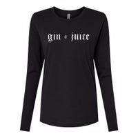 Fo Shizzle Gin + Juice Gangster Rap Womens Cotton Relaxed Long Sleeve T-Shirt