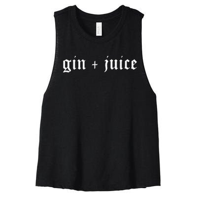 Fo Shizzle Gin + Juice Gangster Rap Women's Racerback Cropped Tank