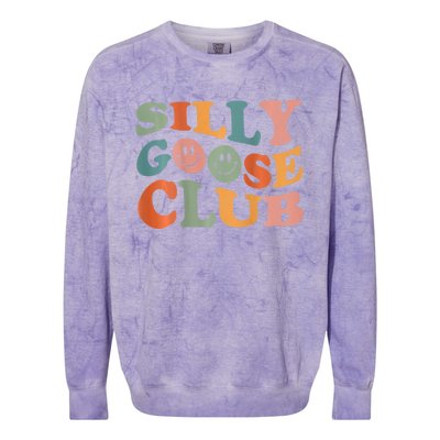 Funny Silly Goose Club Cute Smile Face Colorblast Crewneck Sweatshirt