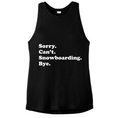 Funny Snowboarding Gift Ladies PosiCharge Tri-Blend Wicking Tank