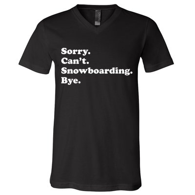 Funny Snowboarding Gift V-Neck T-Shirt