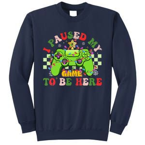 Funny Sarcastic Gamer I Paused My Game To Be Here Christmas Sweatshirt