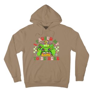 Funny Sarcastic Gamer I Paused My Game To Be Here Christmas Hoodie