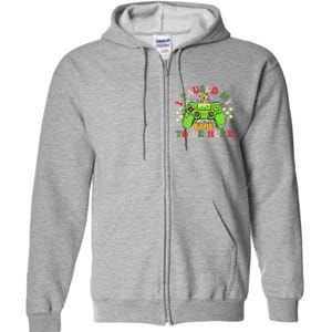 Funny Sarcastic Gamer I Paused My Game To Be Here Christmas Full Zip Hoodie