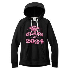 Funny Senior Graduation Gift Class Of 2024 Senior Girl Women's Fleece Hoodie