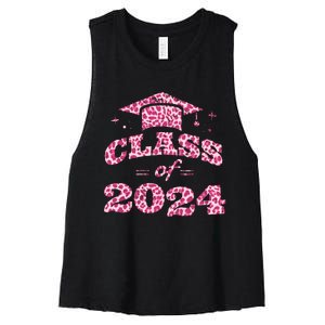 Funny Senior Graduation Gift Class Of 2024 Senior Girl Women's Racerback Cropped Tank