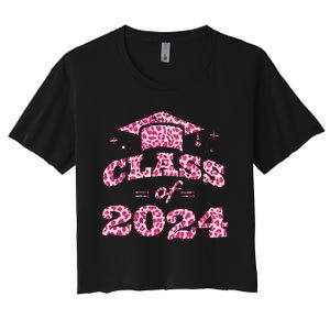 Funny Senior Graduation Gift Class Of 2024 Senior Girl Women's Crop Top Tee