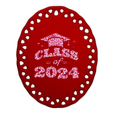 Funny Senior Graduation Gift Class Of 2024 Senior Girl Ceramic Oval Ornament