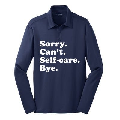 Funny Selfcare Gift For Women Boy Or Girl Silk Touch Performance Long Sleeve Polo