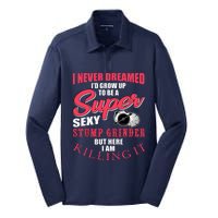 Funny Stump Grinder Quote For Arborist And Logger Silk Touch Performance Long Sleeve Polo