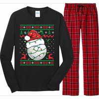 Funny Santa Golf Ugly Christmas Golfing Long Sleeve Pajama Set