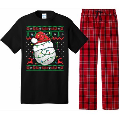 Funny Santa Golf Ugly Christmas Golfing Pajama Set