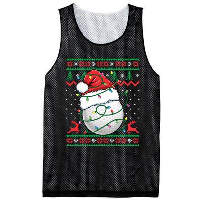 Funny Santa Golf Ugly Christmas Golfing Mesh Reversible Basketball Jersey Tank