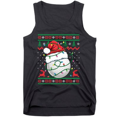 Funny Santa Golf Ugly Christmas Golfing Tank Top