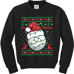 Funny Santa Golf Ugly Christmas Golfing Kids Sweatshirt